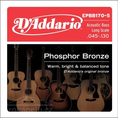 D'Addario EPBB 170 5 - struny na akustickou baskytaru