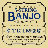 D'Addario J 60+ - struny na 5 strunné banjo