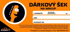 Dárkový šek 2000,- Kč k nákupu na Prokapelu.cz