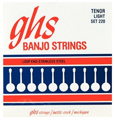 GHS 220 10.5/28 - kovové struny pro 4strunné banjo (tenor light)