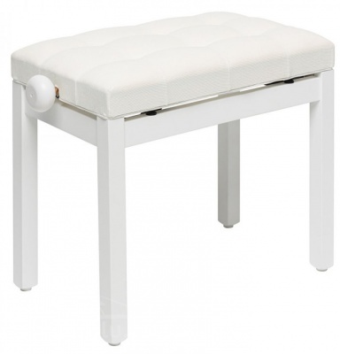 bílá klavírní stolička Stagg