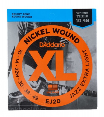 D'Addario EJ 20 - struny na elektrickou kytaru 10/49