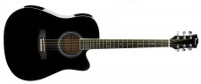 Truwer WG C 4111 BK - westernová kytara černá s výkrojem