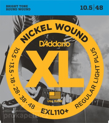 D'Addario EXL 110+ 10.5/48 - kovové struny pro elektrickou kytaru 