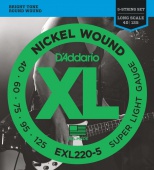 D'Addario EXL 220-5  struny na pětistrunnou baskytaru