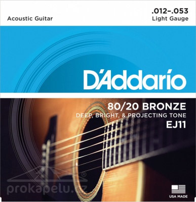 D'Addario EJ 11 - struny na akustickou kytaru 12/53