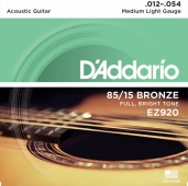 D'Addario EZ 920 Br - kovové struny pro akustickou kytaru (medium light) 12/54