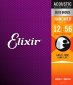 Elixir 11077 80/20 BR Nanoweb (light-medium) 12/56 - kovové struny pro akustickou kytaru