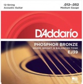 D'Addario EJ 39 - struny na akustickou kytaru 12/52