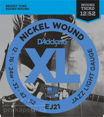 D'Addario EJ 21 - struny na elektrickou kytaru 12/52