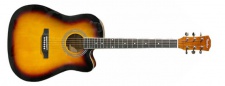 Pasadena SG028CE Vintage Sunburst - westernová kytara