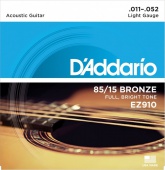 D'Addario EZ 910 Br (light) 11/52 - kovové struny pro akustickou kytaru