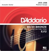 D'Addario EJ12 Br (medium) 13/56 - kovové struny pro akustickou kytaru