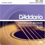 D'Addario EJ26 PhBr (custom light) 11/52 - kovové struny pro akustickou kytaru