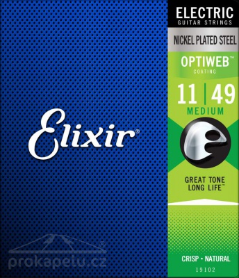 Elixir 19102 11/49 Optiweb - struny pro elektrickou kytaru 11/49