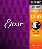 Elixir 11152 Nanoweb (extra light) 10/47 - kovové struny pro dvanáctistrunnou kytaru