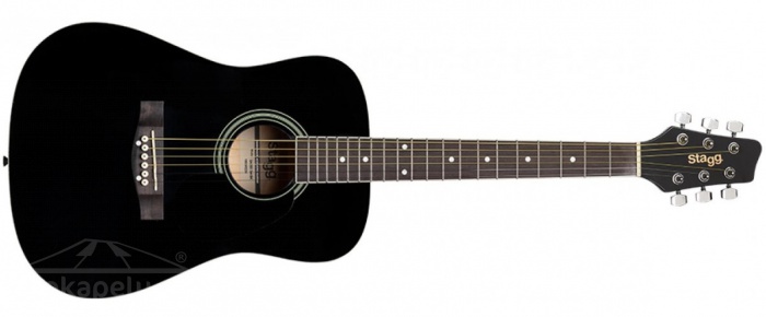 Stagg SA20 D 3/4 BK - westernová kytara