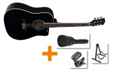 Smiger GA H11 BK SET 2 - akustická kytara s příslušenstvím