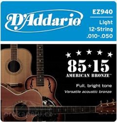 D'Addario EZ 940 Br - kovové struny pro akustickou kytaru (light) 10/50