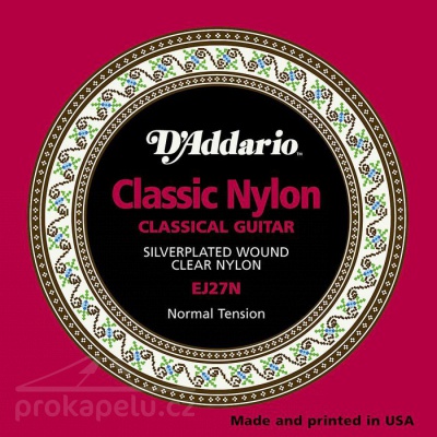 D'Addario EJ 27 N - nylonové struny pro klasickou kytaru (normal tension)