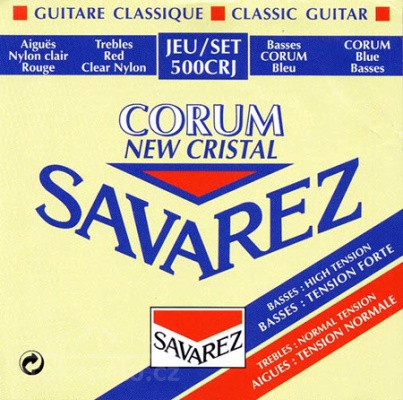 Savarez 500 CRJ New Cristal Corum - nylonové struny pro klasickou kytaru (trebles: normal tension; basses: high tension)