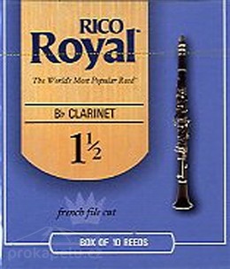 Plátek Rico Royal pro B klarinet - tvrdost 1,5